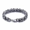 Edelstahl Armbänder Massiv Panzer Figaro Schlangen Königs-Armband Herren Damen – Bild 6