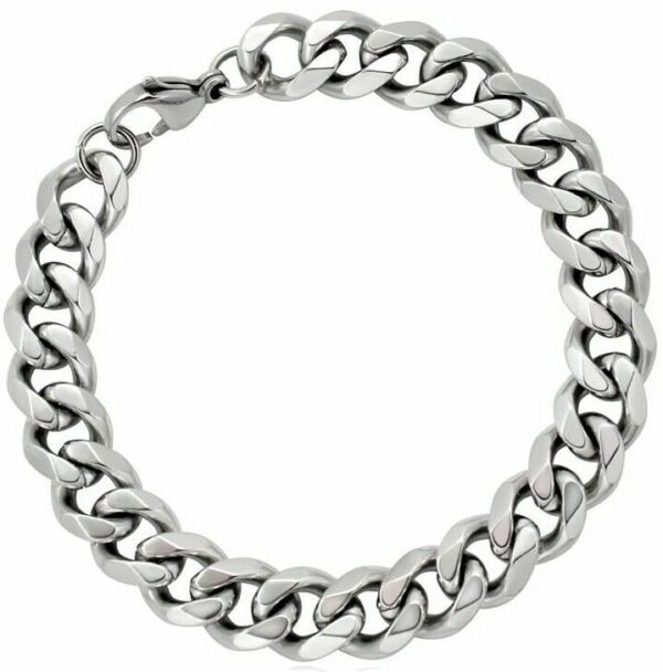 Edelstahl Armbänder Massiv Panzer Figaro Schlangen Königs-Armband Herren Damen – Bild 8