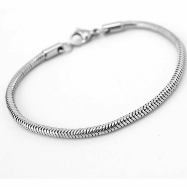 Edelstahl Armbänder Massiv Panzer Figaro Schlangen Königs-Armband Herren Damen – Bild 10