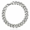 Edelstahl Panzerarmband 3 - 5 - 7mm Silberarmband Massiv Herren Armband 10-25 cm