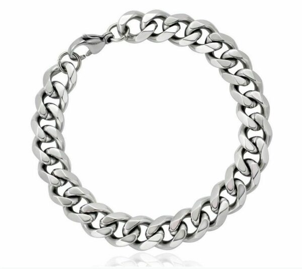 Edelstahl Panzerarmband 3 - 5 - 7mm Silberarmband Massiv Herren Armband 10-25 cm