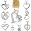 ❤️ Herz-Anhänger Halskette 925 Silber Herzkette Damen Valentinsgeschenke Frauen