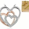 ❤️ Herz-Anhänger Halskette 925 Silber Herzkette Damen Valentinsgeschenke Frauen – Bild 4