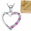 ❤️ Herz-Anhänger Halskette 925 Silber Herzkette Damen Valentinsgeschenke Frauen – Bild 6