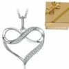 ❤️ Herz-Anhänger Halskette 925 Silber Herzkette Damen Valentinsgeschenke Frauen – Bild 9