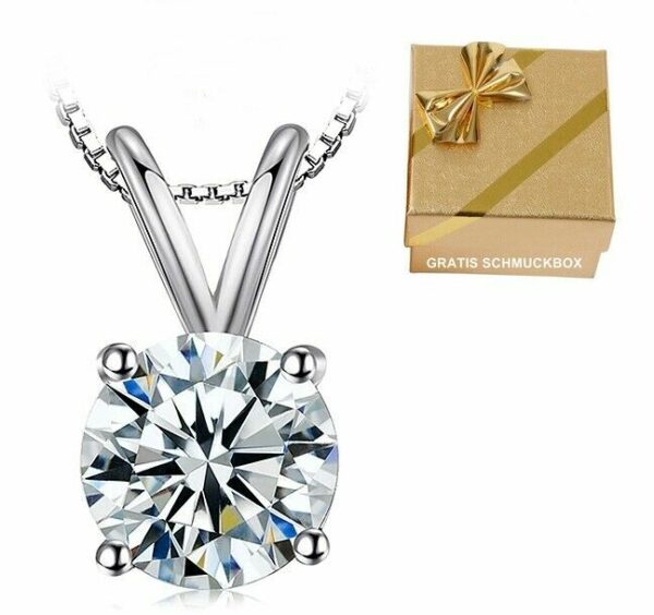 ❤️ Herz-Anhänger Halskette 925 Silber Herzkette Damen Valentinstag Geschenke – Bild 11