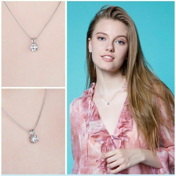 ❤️ Herz-Anhänger Halskette 925 Silber Herzkette Damen Valentinstag Geschenke – Bild 12