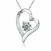 Herzkette Anhänger Halskette 925 Silber Damen-Kette Valentins-Geschenke Frauen – Bild 11