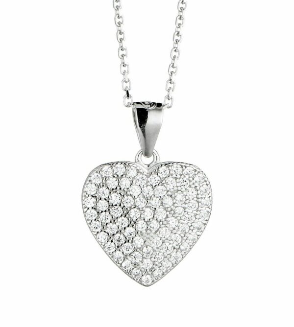 Herzkette Anhänger Halskette 925 Silber Damen-Kette Valentins-Geschenke Frauen – Bild 8