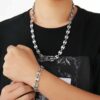 Steg Panzerarmband Bohnenarmband Edelstahl Schiffs-Ankerarmband Königs-Armband – Bild 11