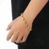 Steg Panzerarmband Bohnenarmband Edelstahl Schiffs-Ankerarmband Königs-Armband – Bild 13