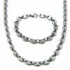 Steg Panzerarmband Bohnenarmband Edelstahl Schiffs-Ankerarmband Königs-Armband – Bild 8