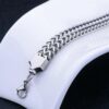 Edelstahl Armbänder Massiv Panzer Figaro Schlangen Königs-Armband Herren Damen – Bild 23