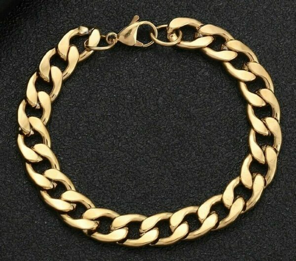 Edelstahl Armbänder Massiv Panzer Figaro Schlangen Königs-Armband Herren Damen – Bild 17