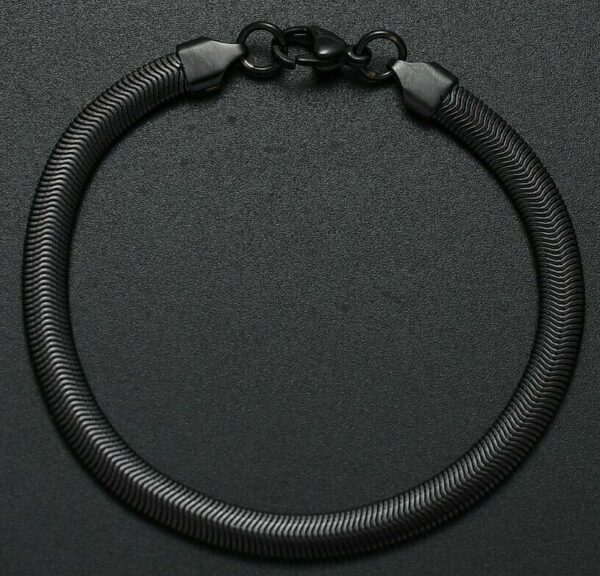 Edelstahl Armbänder Massiv Panzer Figaro Schlangen Königs-Armband Herren Damen – Bild 20