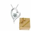 Herzkette Anhänger Halskette 925 Silber Damen-Kette Valentins-Geschenke Frauen – Bild 21