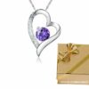 Herzkette Anhänger Halskette 925 Silber Damen-Kette Valentins-Geschenke Frauen – Bild 14