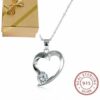 Herzkette Anhänger Halskette 925 Silber Damen-Kette Valentins-Geschenke Frauen – Bild 15