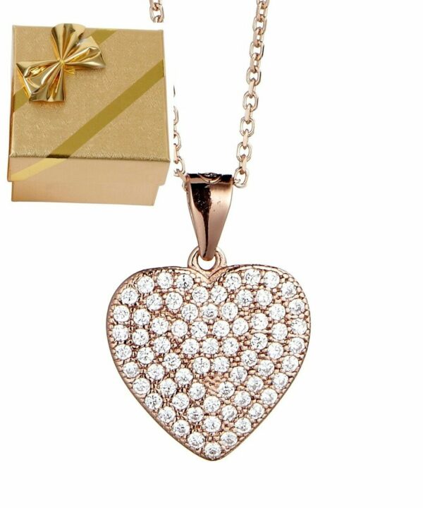 Herzkette Anhänger Halskette 925 Silber Damen-Kette Valentins-Geschenke Frauen – Bild 18