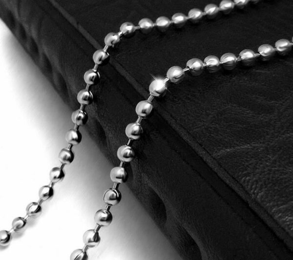 Kugelkette Edelstahl Ø 2-2,4 mm Halskette Anhänger 10 -120 cm Kette Damen Herren – Bild 4