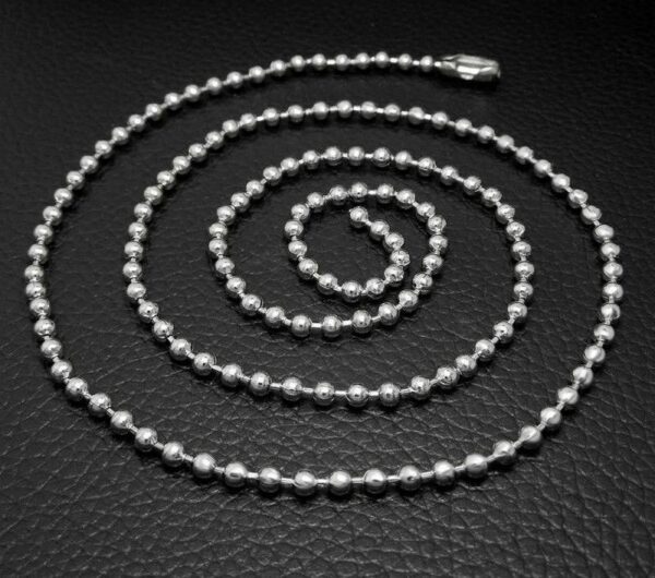 Kugelkette Edelstahl Ø 2-2,4 mm Halskette Anhänger 10 -120 cm Kette Damen Herren – Bild 6