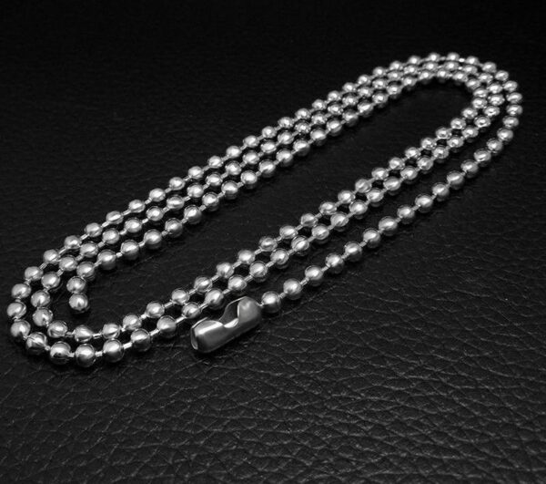 Kugelkette Edelstahl Ø 2-2,4 mm Halskette Anhänger 10 -120 cm Kette Damen Herren – Bild 7