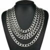Panzerkette + Panzerarmband SET Edelstahl Massiv Halskette Armband Herrenschmuck – Bild 5
