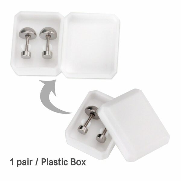 2 Runde Ohrstecker Edelstahl Vergoldet Silber Ohrringe Damen Herren Geschenk – Bild 7