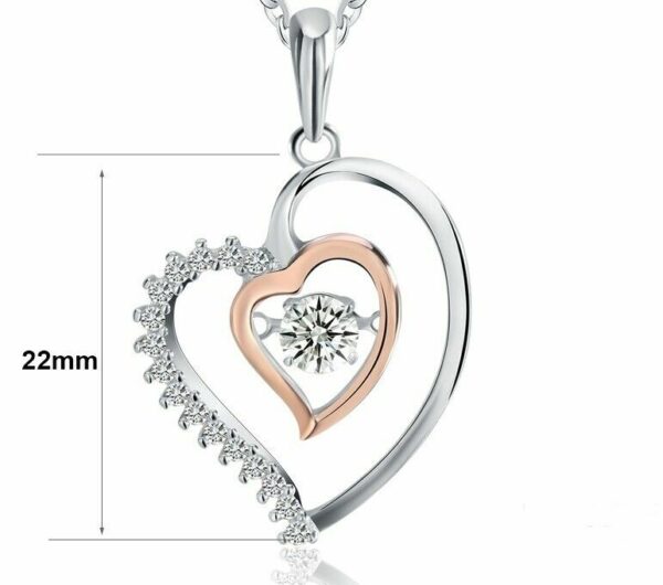 ❤️Herz Anhänger Halskette 925 Silber Rosegold Herzkette Damen Valentinsgeschenk – Bild 5